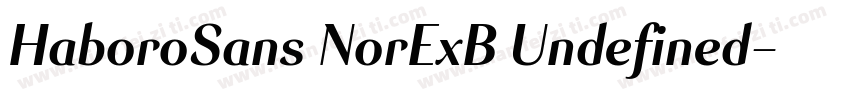 HaboroSans NorExB Undefined字体转换